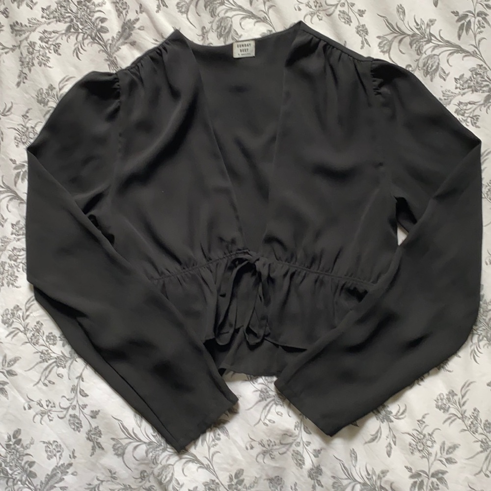 Sunday best front tie long sleeve